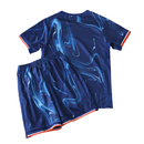 Camiseta y pantalón corto Chelsea Home I 24/25 para niños - Azul