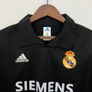 Camiseta retro Adidas del Real Madrid Visitante II para hombre 02/03 - Camiseta de aficionado - Negra