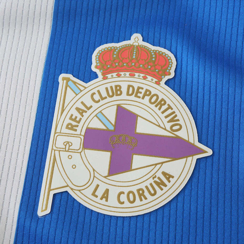 Camiseta de aficionado de La Coruña 24/25 para hombre - Blanca y azul