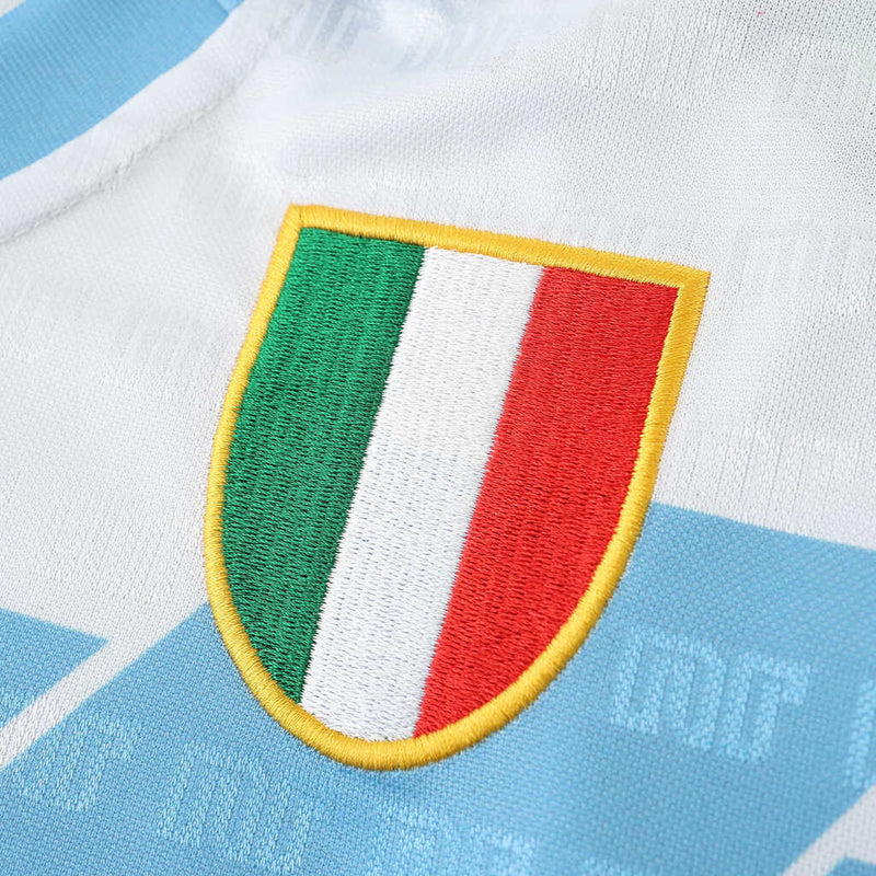 Camiseta retro de visitante del Napoli II 91/93 para hombre - Blanca