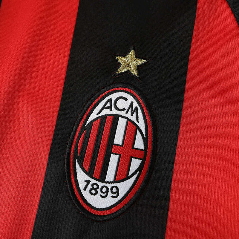 Camiseta retro local del Milan 08/09 de Adidas para hombre - Rojo y negro