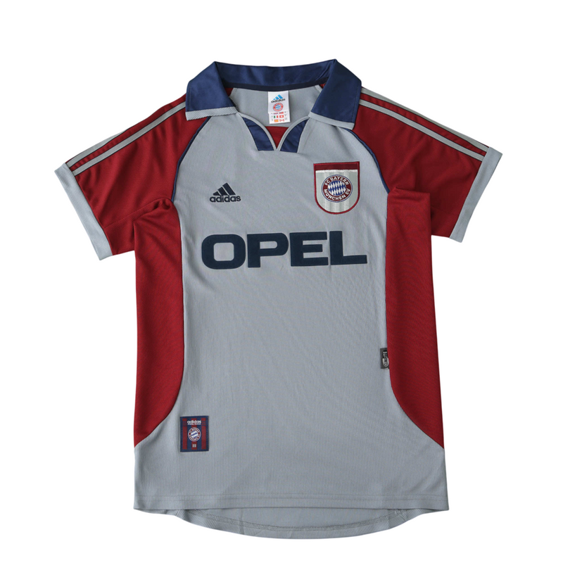Camiseta retro de visitante II del Bayern de Múnich 98/99 Adidas para hombre - Gris