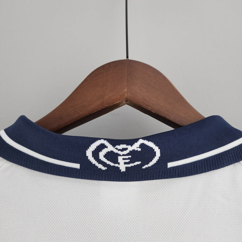 Camiseta retro de aficionado del Real Madrid 00/01 para hombre - Blanca