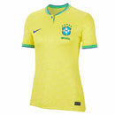 Camiseta Nike de local de la selección nacional de Brasil 2022 para mujer - Amarilla