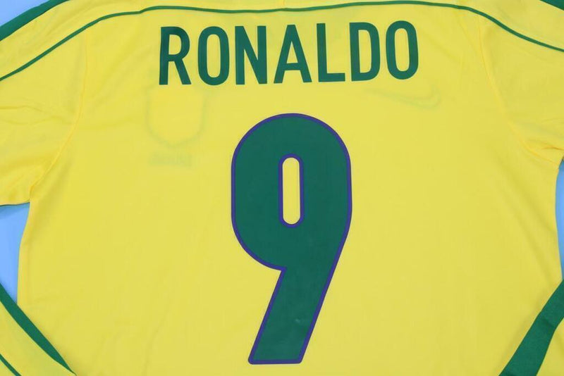 Camiseta retro Nike de la selección nacional de Brasil 1998 para hombre - Amarilla
