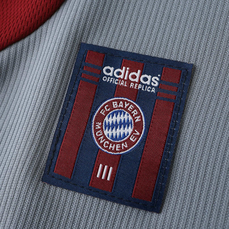 Camiseta retro de visitante II del Bayern de Múnich 98/99 Adidas para hombre - Gris