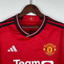 Camiseta Adidas de local del Manchester United 23/24 para mujer - Roja