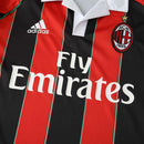 Camiseta retro local del Milan 12/13 Adidas Fan para hombre - Negro y rojo
