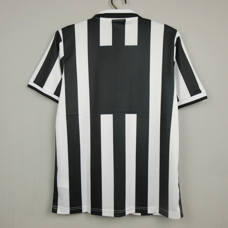 Camiseta retro de aficionado de la Juventus I 94/95 para hombre - Blanco y negro