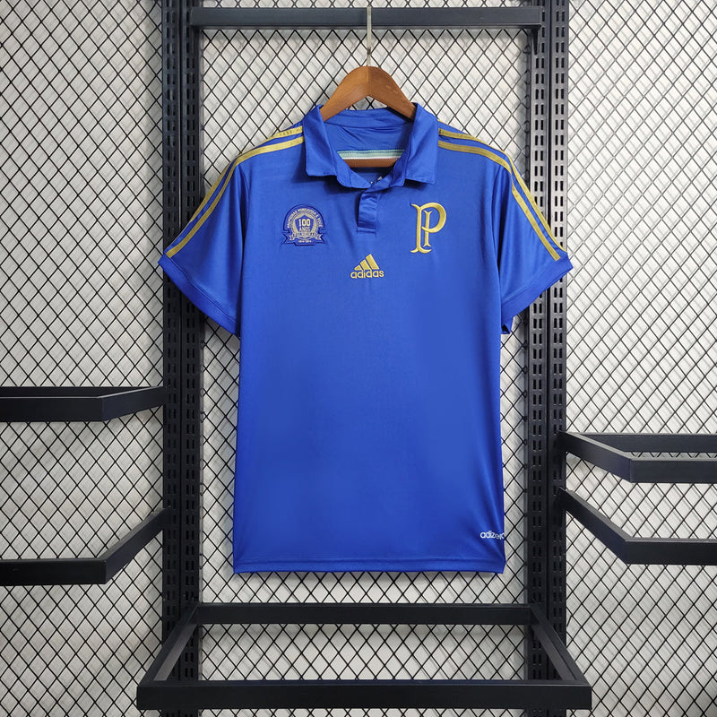 Camiseta retro Adidas para hombre del centenario del Palmeiras 14/15 - Azul y dorado