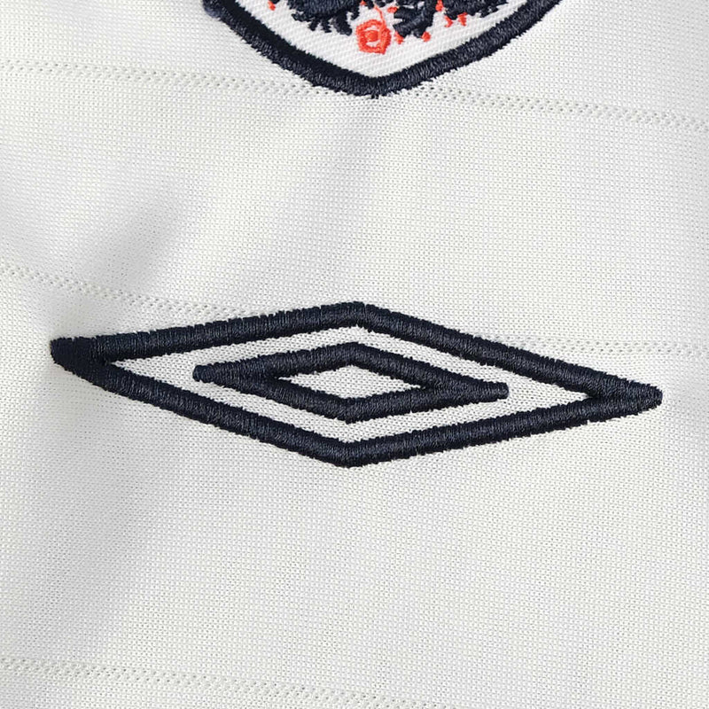 Camiseta retro de local de la selección nacional de Inglaterra 2004 para hombre - Blanca