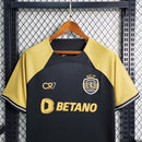Camiseta de aficionado CR7 para hombre Sporting CR7 III 23/24 - Negro y dorado