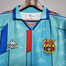 Camiseta retro de aficionado del Barcelona II 96/97 de Kappa para hombre - Verde