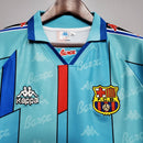 Camiseta retro de aficionado del Barcelona II 96/97 de Kappa para hombre - Verde