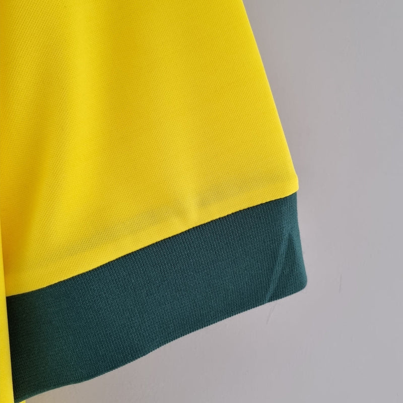 Camiseta retro de la selección brasileña de 1970 para hombre (amarilla y verde)