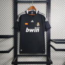 Camiseta retro Adidas del Real Madrid Visitante II para hombre 08/09 - Camiseta de aficionado - Negra