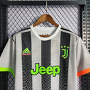 Camiseta retro de la Juventus I 2020 Adidas para hombre - Blanco y negro
