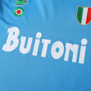 Camiseta retro de aficionado del Napoli 1987/8 para hombre - Azul