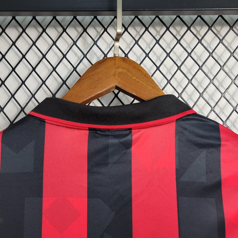 Camiseta de aficionado del Lotto de la Roma Milán II 93/94 para hombre - Blanco y negro