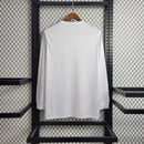 Camiseta retro de manga larga para aficionado del Real Madrid 17/18 de Adidas para hombre - Blanca