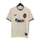 Camiseta retro de aficionado Reebok del Liverpool 96/97 para hombre - Marfil