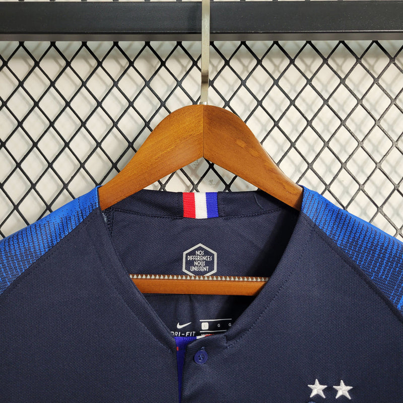 Camiseta Nike retro de local de Francia 2018 para hombre - Azul