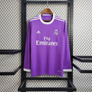 Camiseta Adidas de manga larga retro para hombre del Real Madrid Third III 17/18 - Morada