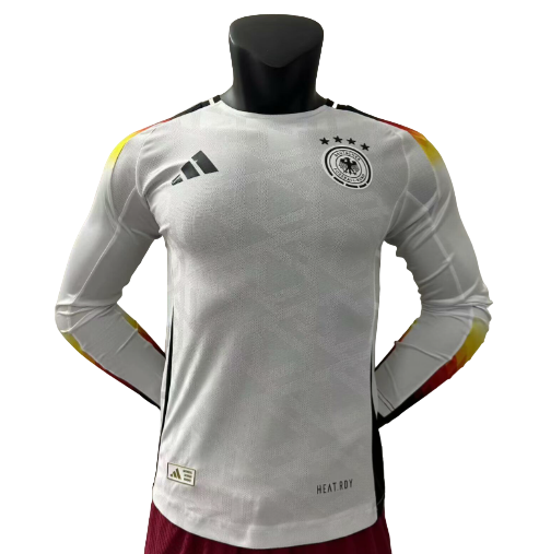 Camiseta de manga larga para hombre de la selección alemana local 24/25 - Blanca