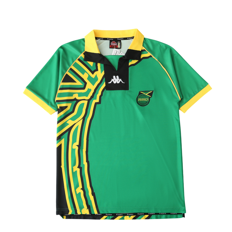Camiseta retro de la selección nacional de Jamaica (local, reserva, 1998) para hombre - Verde