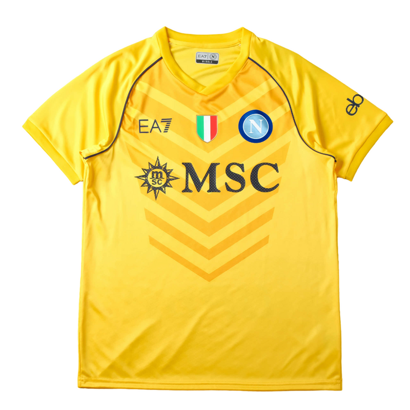 Camiseta Adidas de portero del Napoli 23/24 Fan EA7 para hombre - Amarilla