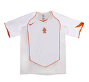 Camiseta retro de la selección nacional de Países Bajos (visitante) 2004 (serie II) para hombre - Blanca
