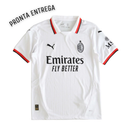 LISTO PARA ENTREGA Camiseta de aficionado del Milan Away II 24/25 para hombre - Blanca