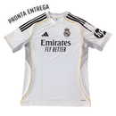 Camiseta de local del Real Madrid 25/26 para hombre, color blanco, lista para entrega