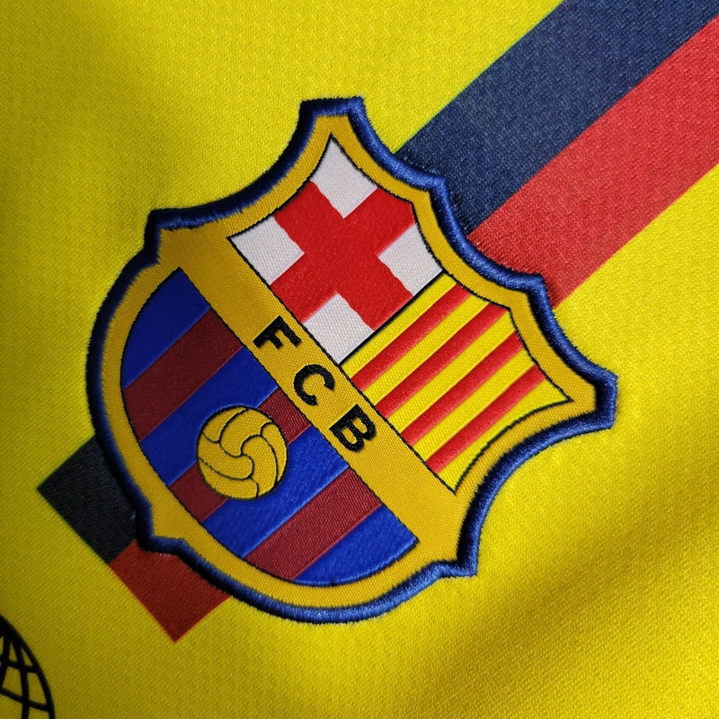 Camiseta retro Nike del Barcelona III para hombre 08/09 - Camiseta de aficionado - Amarilla
