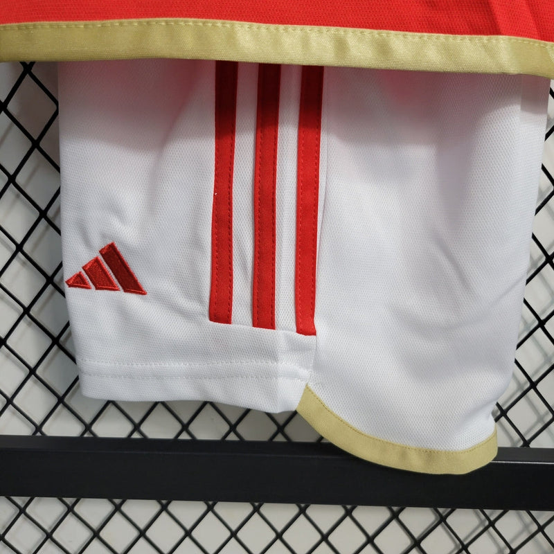 Camiseta y pantalón corto local del Benfica para niños 23/24 - Rojo