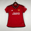 Camiseta Adidas de local del Manchester United 23/24 para mujer - Roja