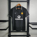 Camiseta retro de aficionado del Manchester United Away II 03/04 para hombre - Negra