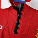 Camiseta retro de aficionado del Manchester United 98/99 para hombre - Roja