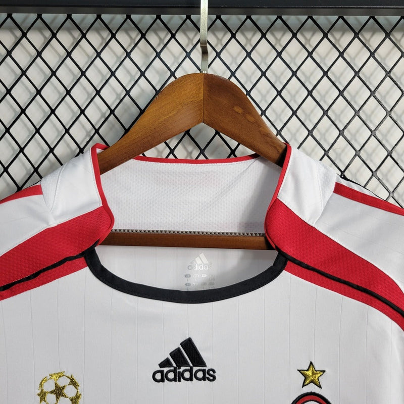 Camiseta retro de manga larga para hombre del Milan Away II 06/07 - Blanca