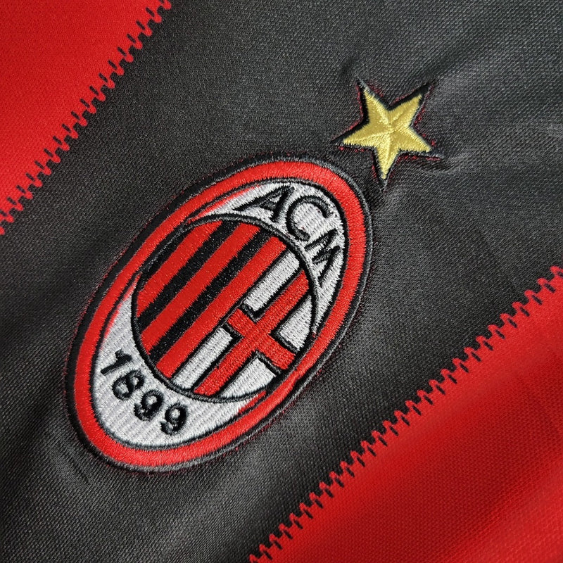 Camiseta retro local del Milan 10/11 Adidas Fan para hombre - Blanco y negro