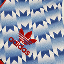 Camiseta retro de visitante del Manchester United 91/93 Adidas para hombre - Azul y blanco