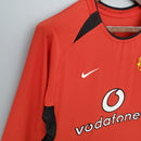 Camiseta retro de manga larga Nike para hombre del Manchester United 02/04 - Rojo