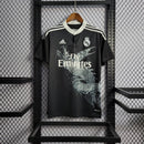 Camiseta retro de aficionado Adidas del Real Madrid II 14/15 para hombre, color negro