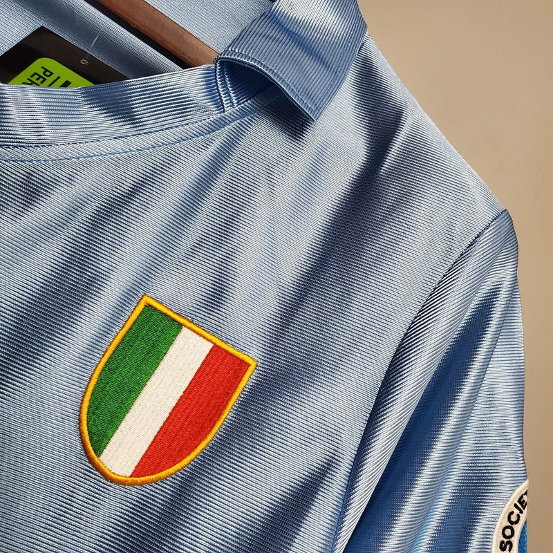 Camiseta retro de aficionado del Napoli 1990/91 para hombre - Azul