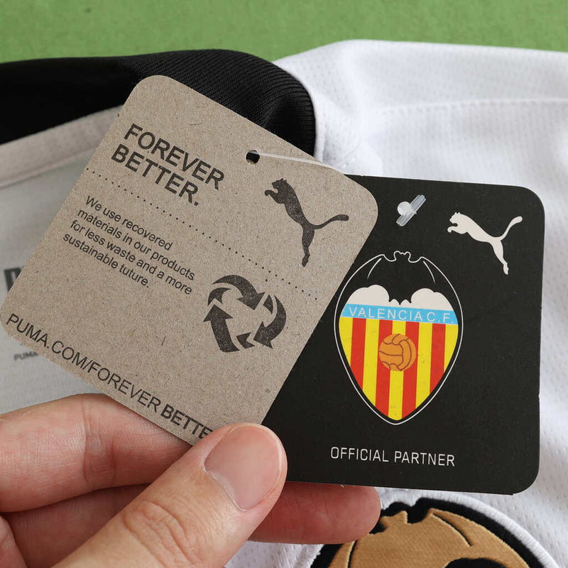 Camiseta local del Valencia 24/25 para hombre - Blanco y negro