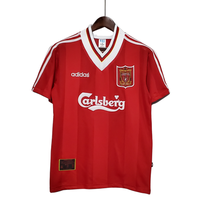 Camiseta retro local del Liverpool 1995-96 de Adidas para hombre - Roja