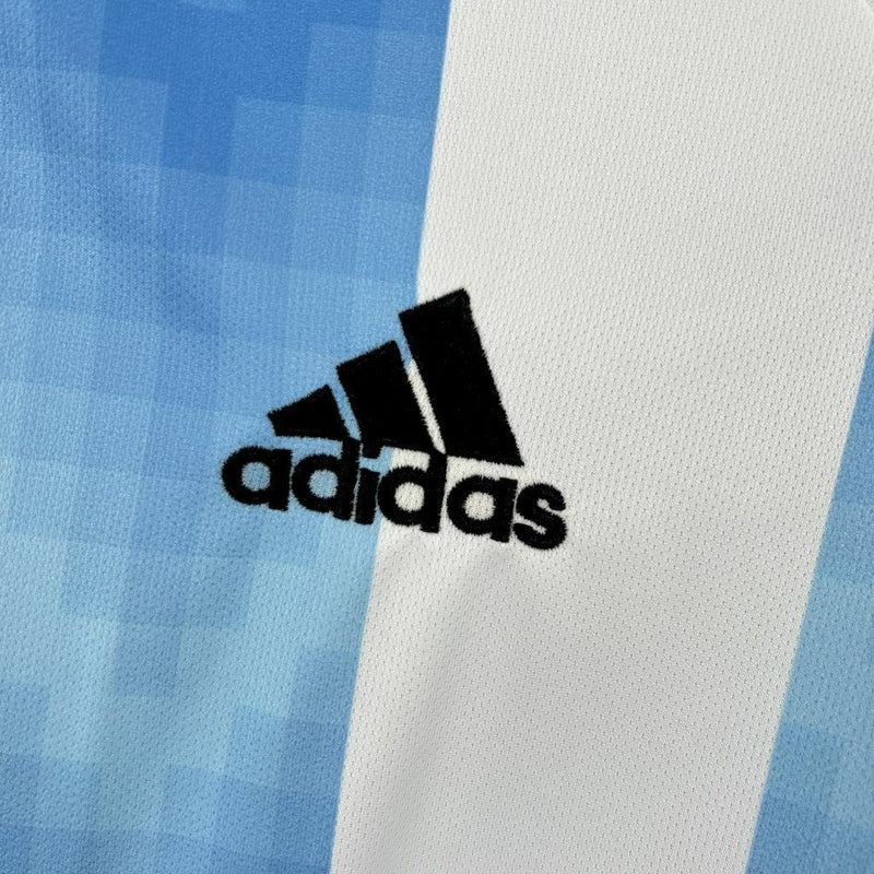 Camiseta retro de local de la selección argentina 2018 para hombre - Azul y blanco
