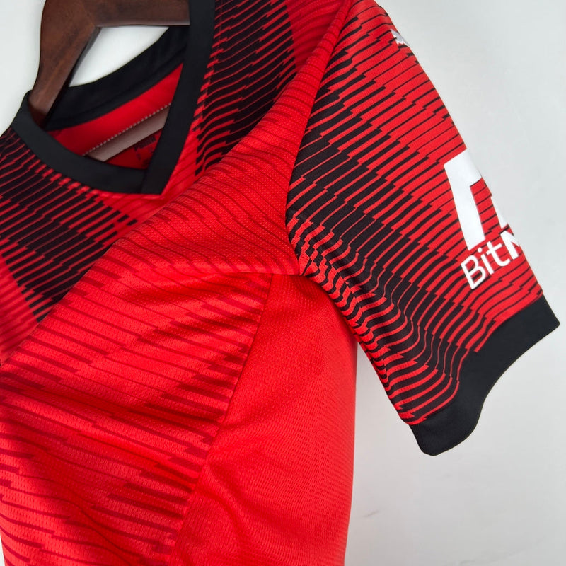Camiseta de aficionado Puma del AC Milan 23/24 para hombre - Roja