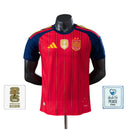 Camiseta Selección España 3 Estrellas Campeona del Mundo Local Copa del Mundo 2026 Versión Jugador - Rojo