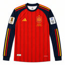 Camiseta Manga Larga Selección España Local Copa del Mundo 2026 Versión Jugador Hombre - Rojo